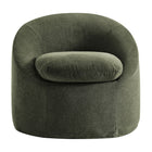 Modway - Sadie Slipcover Mélange de lin Chaise d’accent ronde - Sauge-7