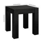 Hudson&Canal - Table d'appoint carrée Langston 22 po de largeur - Grain noir-9