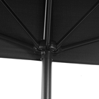 Outsunny - Parasol de patio demi-lune avec 5 baleines - 8 pi - noir-Se place parfaitement contre un mur ou une porte vitrée