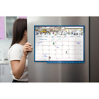 MotherWord - Ultime calendrier familial de luxe pour réfrigérateur 2026-2027 - 13 1/2 po H x 18 po l - français-Livré dans un sachet en poly sans acide qui peut être réutilisé pour y ranger les dessins