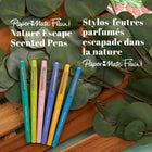 Paper Mate - Stylos-feutres parfumés escapade dans la nature Flair, pointe moyenne (0,7 mm), parfums et couleurs assortis, 6 unités-Présente 4 stylos Paper Mate Flair aux couleurs vives