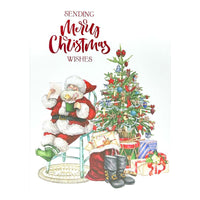 Mill Brook Studio - Cartes de souhaits Noël / Enveloppes - 5-3/8 po x 7-3/4 po - Lettre pour le Père Noël - Paquet de 18-Cartes de souhaits qualité boutique
