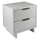 Manhattan Comfort - Table de nuit moderne Granville 46 cm à 2 tiroirs - Blanc-Assemblage à domicile requis Tout le matériel inclus