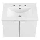 Modway - Maybelle 24" Vanité de salle de bain murale - Blanc blanc-8