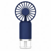 Habitu - Ventilateur portatif avec fonction de brumisation 800 mAh - bleu marine-Trois niveaux de vitesse offrent un refroidissement