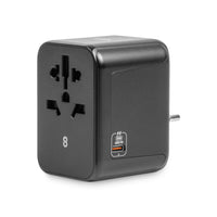 LOGiiX - World Traveler XL 30W Adaptateur de Voyage - Noir-Le World Traveler XL est un adaptateur de voyage multiport à charge rapide de 30W