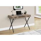 Monarch Specialties - 7796 Bureau 42 po - Taupe Fonce/Metal Noir-Bureau de fabrication solide qui apporte une touche d'élégance à votre espace de travail à domicile de votre petite maison, appartement ou condo