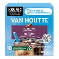 Van Houtte - Café infusé sur glace Noisette Capsules K-Cup – 10 un-Capsules k-cup de café infusé sur glace : Améliorée, pour un goût plus intense, la capsule K-Cup de Café infusé sur glace Van Houtte  est spécialement conçue pour résister à la glace