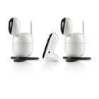 Motorola - Moniteur bébé PIP1610 Connect Wi-Fi HD motorisé - Blanc - Ensemble de 2 caméra -Panoramique, inclinaison et zoom à distance - Déplacez la caméra à partir du moniteur parent pour voir ce que fait votre bébé