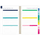 AT-A-GLANCE - Agenda hebdomadaire/mensuel personnalisable Emily Ley Bluebonnets 2025 - 8 1/2 po H x 5 3/8 po l - Bleu - Bilingue-Une semaine sur deux pages comprenant un espace de planification et une section pour cocher les tâches terminées
