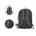 Gry Mattr - Sac à dos avec Compartment Milieu et Port USB - Noir-Poche sécurisé RFID