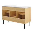 Modway - Chaucer 48" Meuble de salle de bain à double lavabo - Oak White-8