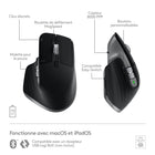 Logitech - MX Master 3S pour Mac - Souris Bluetooth Sans Fil avec Defilement Ultra-Rapide- Space Grey-Flux de travail Multi-Mac : Couplez cette souris sans fil avec jusqu'à trois ordinateurs fixes ou portables Mac et transferez sans accros du texte, images et fichiers entre eux