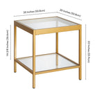 Hudson&Canal - Table d'appoint carrée Alexis de 50 cm de largeur par - Laiton-9