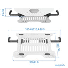 ShoppingAll Support pour ordinateur portable VESA pour bras et supports de moniteur - Blanc-Plateau de montage pour bras d'ordinateur portable compatible avec les trous de montage VESA 75 x 75 et 100 x 100 Sécurise entièrement l'ordinateur portable -