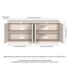Hudson&Canal - Meuble TV Hanson pour téléviseurs jusqu'à 65 pouces - Blanc aulne-8