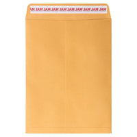 Jam Paper - Enveloppes haut de gamme Open End avec fermeture adhésive, 9 po H x 12 po l, Kraft Manille brun, Paquet de 100-Couleur : Kraft Manille marron