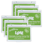 Ready 2 Learn - Tampon encreur lavable - Parfum citron vert - Vert - Paquet de 6-Arrêtez et Sentez L'encre - Ajoutez de la vie à vos créations artistiques ! Ce tampon encreur vert contient une encre parfumée au citron vert. Une ressource artistique divertissante pour les salles de classe, les foyers ou les centres !