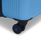 Reebok - Valise de cabine à coque rigide 21.50po de la collection Action - Bleu Aqua-Double roulettes pivotantes à 360 degrés pour un roulement fluide et silencieux (8 roues)