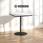 HOMCOM - Table à manger ronde avec plateau effet marbre et base ronde pour 4 personnes - blanc-Plateau de table d'une épaisseur de 1 po (2,5 cm), revêtu de mélamine pour résister aux rayures 