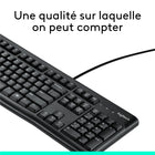 Logitech K120 Clavier filaire USB prêt à l’emploi pour Windows - Noir-Compatibilité : Ce clavier de pleine taille est compatible avec Windows 7, 8, 10 ou plus récent, et c’est un partenaire durable et fiable pour votre bureau à la maison ou au travail