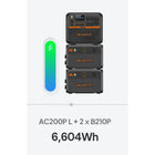Bluetti - Centrale électrique portable Premium Series AC200P L et batterie d’extension B210P avec groupe de panneaux solaires SP200L-6