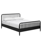 Modway - Arlette Grandeur nature Bois Cadre de lit de broche - Noir-Cadre de lit pleine grandeur