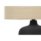 Monarch Specialties - Luminaire - 24 po H Lampe De Table - Céramique Noire - Abat-Jour Beige - Contemporain-Un assemblage mineur est nécessaire avec des instructions illustrées incluses. conçu avec confiance en utilisant des matériaux durables, cette lampe est couverte par une garantie limitée de 2 ans contre les défauts du fabricant pour votre satisfaction