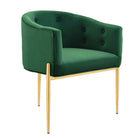 Modway - Savour Touffe Performance Velvet Chaises d’accent - Émeraude - Ensemble de 2-Rembourrage en mousse dense