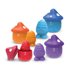 Learning Resources - Maisons de gnomes Peekaboo - Lot de 15-Une façon intelligente de passer au vert : chaque pièce des maisons de nains Peekaboo est fabriquée avec 70 % de plastique recyclé post-consommation. C'est une façon durable d'apprendre, de jouer et de grandir !