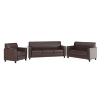 Flash Furniture – Mobilier de réception en bois Hercules Diplomat, brun (BT827SETBN)-Ensemble de réception contemporain