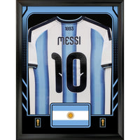 Frameworth - Coupe du Monde FIFA 2026 Officielle Argentine Lionel Messi Cadre Réplique de Maillot - 25,75 po x 33,75 po-Présentoir encadré de réplique de maillot sous licence officielle de la Coupe du Monde FIFA 2026 mettant en vedette Lionel Messi.