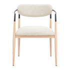 Zuo - Equinox Chaise de salle à manger - Gris huître/Naturel-Soutien confortable des accoudoirs