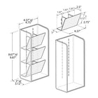 Azar - Organiseur incliné à trois niveaux - 9,87 po x 4,75 po x 3,12 po - Transparent-Le design à double fente crée trois petits compartiments pour une organisation précise