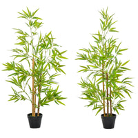 Outsunny - Arbre de bambou artificiel 4 pi - vert-L'ensemble comprend deux beaux bambous artificiels 