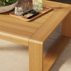 Modway - Lirienne Terrasse extérieure Faux bois d’aluminium Table basse - Naturel-Table rectangulaire à lattes