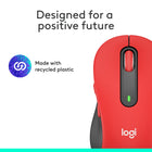 Logitech Signature M650L Souris Sans Fil - Rouge-Entièrement compatible avec Windows 11