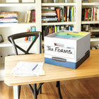 Boîte de rangement à usage intensif Bankers Box R-Kive - format lettre/légal - blanc/bleu - paquet de 12-Système de montage facile et rapide FastFold
