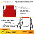 Mobile StairLift - HyperLite - Chaise d’escalier légère - aluminium portable pour évacuation et transport médical - capacité 350 lb-Équipé de poignées de levage ergonomiques arrière et inférieures pour un transport sécurisé dans les escaliers