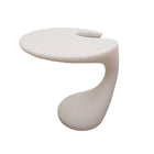 Plata Import Tommy Table d'appoint ronde de 21,5 po de largeur - Blanche-Un design glamour qui ajoute de l'élégance à n'importe quelle pièce