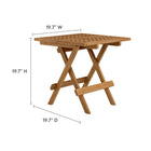 Modway - Vienna Terrasse extérieure Bois de teck Table d’appoint - Naturel-Bois de teck