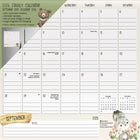 DateWorks - 2026 Calendrier Mural Magnétique Familial 16 Mois - 12 po x 12 po - Animaux - Anglais -12,00" x 12,00"