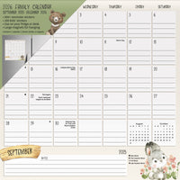 DateWorks - 2026 Calendrier Mural Magnétique Familial 16 Mois - 12 po x 12 po - Animaux - Anglais -12,00" x 12,00"
