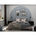 Manhattan Comfort - Rockefeller Table de Nuit Moderne du Milieu du Siècle à 2 Tiroirs 51 cm - Noir - Lot de 2-Choisissez le design de votre poignée lorsque le produit est chez vous Option pour une poignée découpée ou un look affleurant