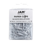 JAM Paper - Trombones standard colourés - 1 pouce - blancs - paquet de 100- Couleur : Blanc