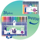 Staedtler − Feutres Triplus Broadliner − 1 mm − couleurs assorties − paquet de 20-Couleurs assorties
