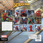 DateWorks - Calendrier Mural 16 Mois Spiderman de 2025 - 12 po x 12 po - Bilingue-Comprend des pages mensuelles de janvier à décembre 2025, ainsi que les 4 derniers mois de 2024.