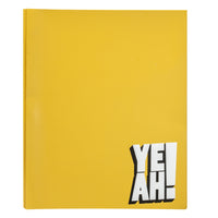 Pep Rally - Chemise à 2 pochettes et à broches - Jaune-Peut contenir du papier format lettre
