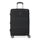 Bugatti - Ensemble de 3 valise rigide ABS - Bruxelles - Noir-Roues pivotantes doubles à 360 degrés pour un contrôle précis et un roulement doux et silencieux (8 roues)