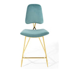 Modway - Ponder Performance Velvet Tabouret de comptoir - Bleu de mer-7